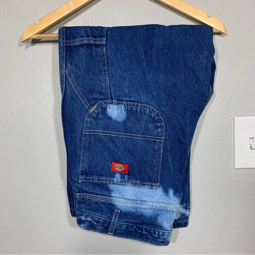 Dickies‎ Blue Denim Carpenter Jeans Y2K Workwear Bleached 36x28